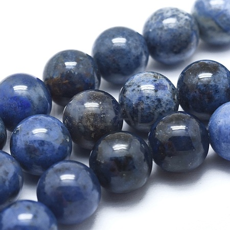 Natural Dumortierite Quartz Bead Strands G-I224-01-10mm-1