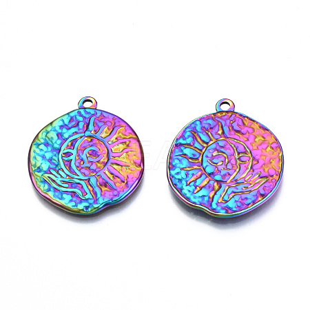 Ion Plating(IP) 201 Stainless Steel Pendants STAS-N098-077M-1