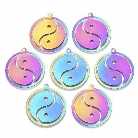 Feng Shui Ion Plating(IP) 201 Stainless Steel Pendants X-STAS-R114-006-1