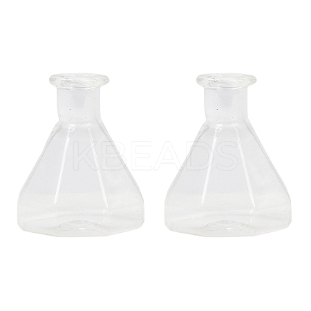 Transparent Glass Beads Containers GLAA-G123-03-1