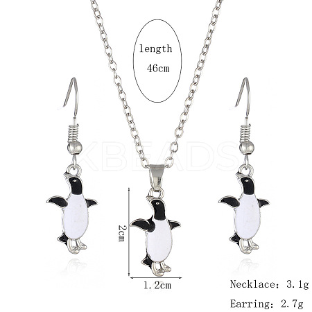 Alloy Enamel Pendant Necklaces & Dangle Earrings Sets FS-WGBC05C-05-1