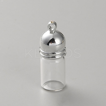 Clear Glass Wish Bottle Pendants FIND-WH0432-82A-P-1