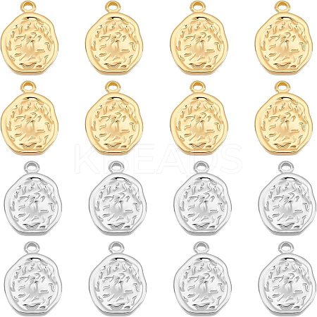 16Pcs 2 Colors 304 Stainless Steel Pendants STAS-UN0038-31-1