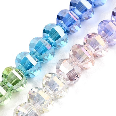 Rondelle Transparent Glass Beads Strands GLAA-T023-33A-1