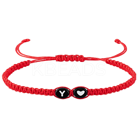 1Pc Adjustable Nylon Cord Braided Bracelets for Women Men BJEW-LP0001-31B-Y-1