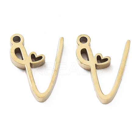 304 Stainless Steel Charms STAS-M327-02G-V-1