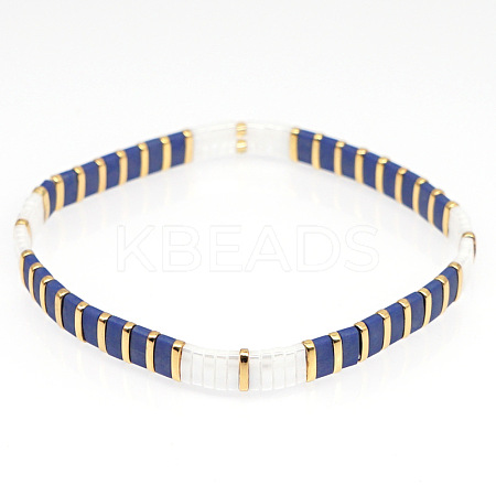 Bohemian Glass Seed Beaded Stretch Bracelets JM4508-31-1