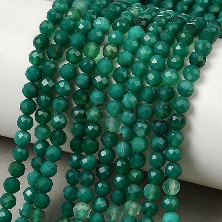 Natural Green Onyx Agate(Dyed & Heated) Beads Strands G-D347-A04-4mm-1