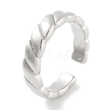 Rack Plating Brass Open Cuff Rings for Women RJEW-Z059-02P-02-1