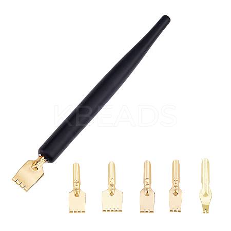 5Pcs Brass Fourtain Pen Nibs AJEW-FH0002-75-1