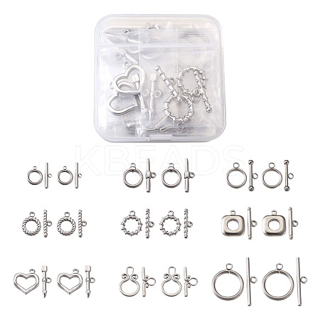 304 Stainless Steel Toggle Clasps STAS-FW0001-05P-1
