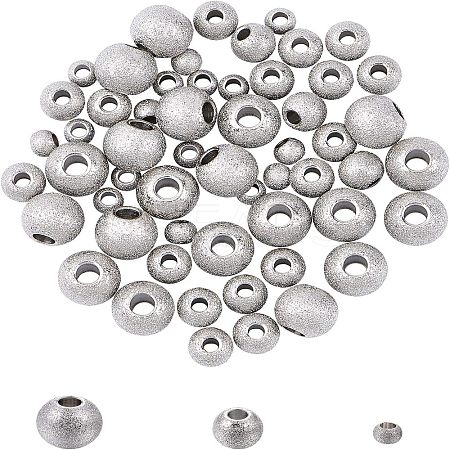 304 Stainless Steel Textured Spacer Beads STAS-UN0005-53-1