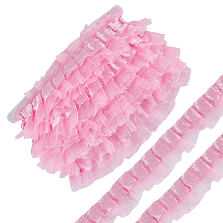 20M Double Satin Lace Edge Trim Organza Lace Ribbon OCOR-UN0001-02C-1