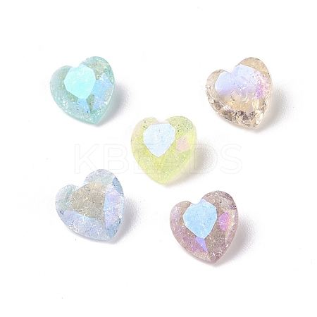 Crackle Moonlight Style Glass Rhinestone Cabochons RGLA-J015-B-IO-1