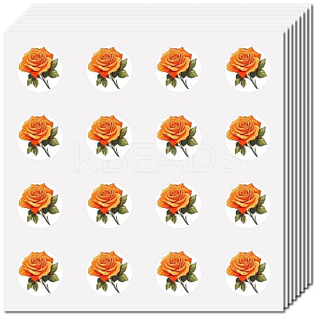 8 Sheets Plastic Waterproof Self-Adhesive Picture Stickers DIY-WH0428-078-1