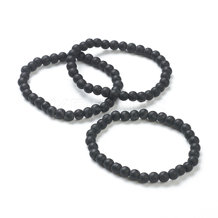 Glass Beaded Stretch Bracelets BJEW-D446-B-23-1