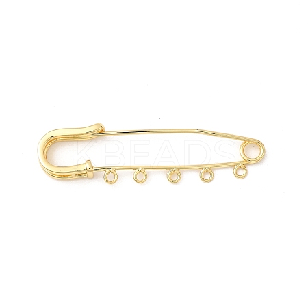 Brass Brooch Findings KK-I364-37G-1