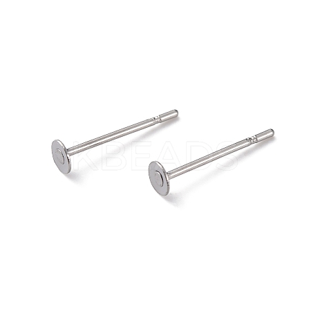 Tarnish Resistant 316 Surgical Stainless Steel Flat Round Blank Peg Stud Earring Settings LS-X-STAS-R073-04-1
