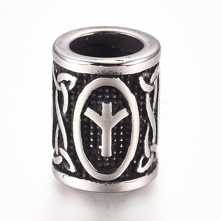 304 Stainless Steel European Beads OPDL-G010-07AS-04B-1