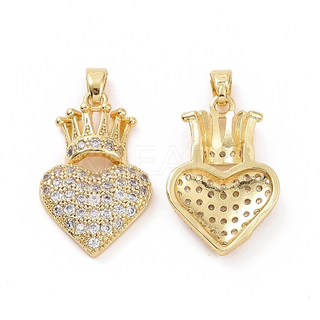 Brass Micro Pave Cubic Zirconia Pendants KK-A181-VA302-2-1