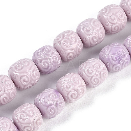Synthetic Shell Dyed Carved Beads Strands SHEL-K007-11-1