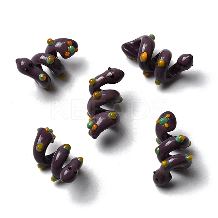 Handmade Lampwork Enamel Beads LAMP-K039-35B-1