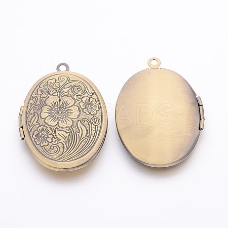 Brass Locket Pendants LS-ECF133-2AB-1