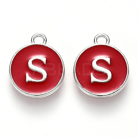 Platinum Plated Alloy Enamel Charms LS-ENAM-S118-03S-P-1