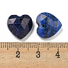 Dyed Natural Lapis Lazuli Faceted Heart Charms G-G123-01K-3