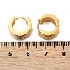 304 Stainless Steel Polishing Effect Hoop Earrings EJEW-M001-36G-5