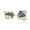 Brass Enamel Fish Pendants KK-I377-05G-A01-2