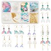 DIY Mermaid and Fishtail Shape Drop Earring Making Kit DIY-SC0018-15-1