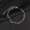 Tarnish Resistant 304 Stainless Steel Paperclip Chain Bracelet for Men Women BJEW-E031-03P-06-1