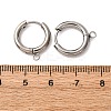 201 Stainless Steel Hoop Earring Findings STAS-D379-05D-P-3