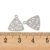 Brass Etched Metal Embellishments Charms KKC-D001-26P-3