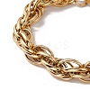 304 Stainless Steel Rope Chain Bracelet for Men Women BJEW-P284-09G-2