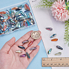 70Pcs 7 Colors Full Rainbow Plated Faceted Teardrop Glass Beads EGLA-PH0001-64-4