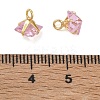 Brass Pave Cubic Zirconia Charms CU-CBABEB3-05G-03-3
