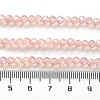 Baking Paint Transparent Glass Beads Strands DGLA-A034-J4MM-D04-4