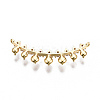 Brass Micro Pave Clear Cubic Zirconia Peg Bails Pendant Links KK-S356-333-NF-3