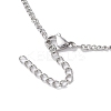 Non-Tarnish 3Pcs 3 Sizes Stainless Steel Macrame Pouch Empty Stone Holder for Necklace Makings NJEW-JN04821-6