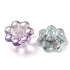 UV Plating Rainbow Iridescent Acrylic Beads OACR-P010-04-2