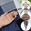 2Pcs Gemstone Chip & Resin Orgonite Dowsing Pendulum Big Pendants AJEW-SC0003-25-3