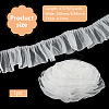 Polyester Pleated Lace Ribbon OCOR-WH0078-132B-2