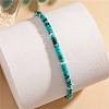 Dyed Synthetic Imperial Jasper Heishi Beaded Braided Bracelets SA4116-5-1