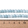 Ombre Effect Opaque Crackle Glass Beads Strands GLAA-Q106-01A-A05-5