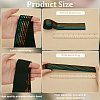 4 Yards 4 Styles Flat Polyester Elastic Cord with Laser Tartan/Stripe/Rhombus Paillettes OCOR-FG0002-81-4