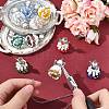 10 Colors Glass Seed Beaded Angel Pendants PALLOY-CJ00089-5