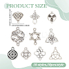 100Pcs 10 Styles Tibetan Style Connectors Charms TIBE-ME0001-05-2