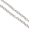 2.5MM 304 Stainless Steel Cable Chain Slider Bracelet Makings AJEW-JB01521-3